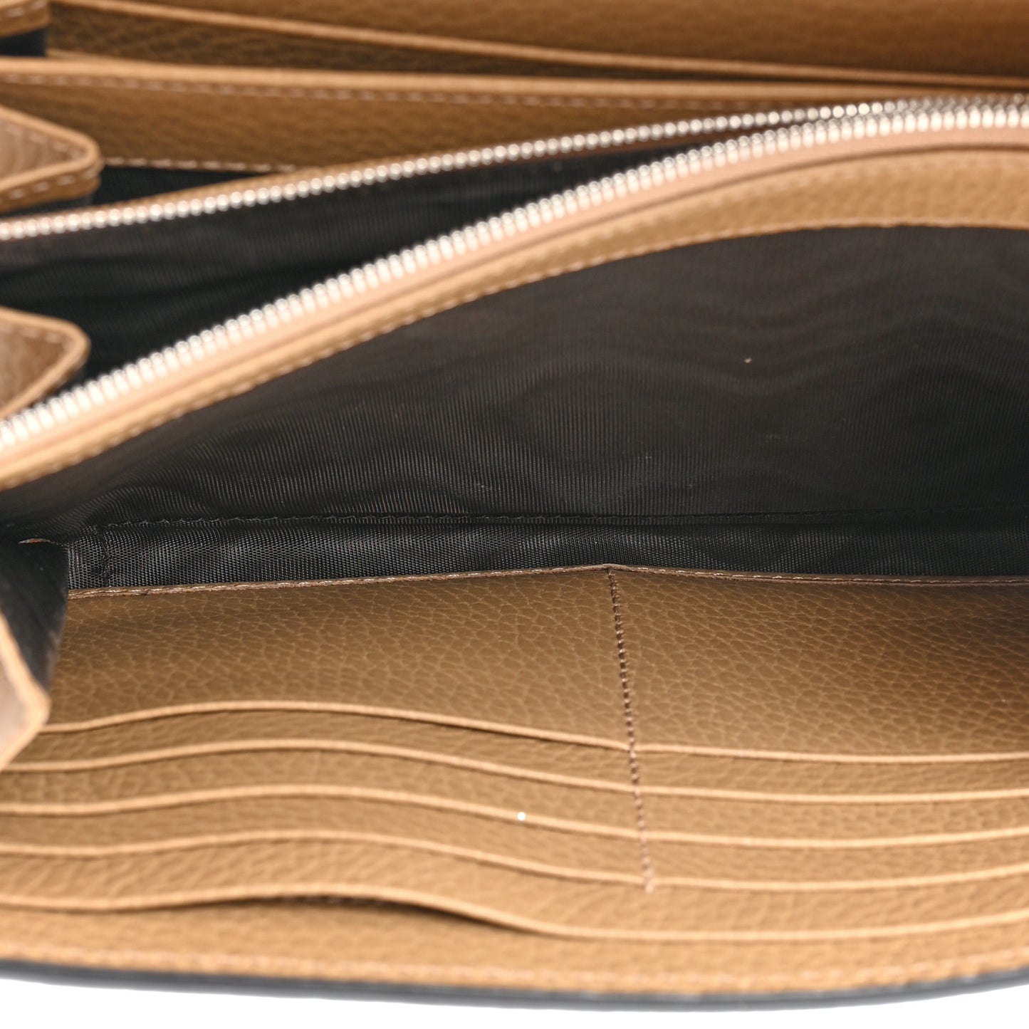 Dollar Calfskin Crystal Mini Dionysus Chain Wallet Natural Tan Black Diamond