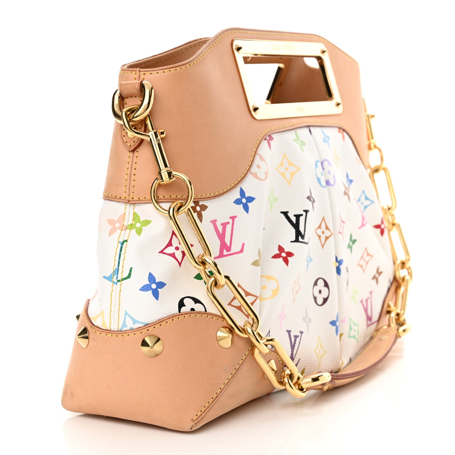 Louis Vuitton Monogram Multicolor Judy MM White 3 of 14