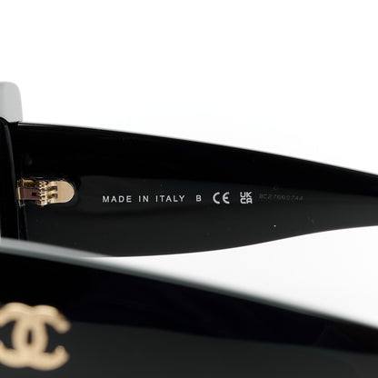 Chanel Acetate Rectangle Sunglasses 5435 Black 6 of 8