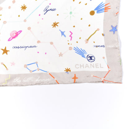 Chanel Silk Constellations CC Square Scarf Beige Multicolor 3 of 5