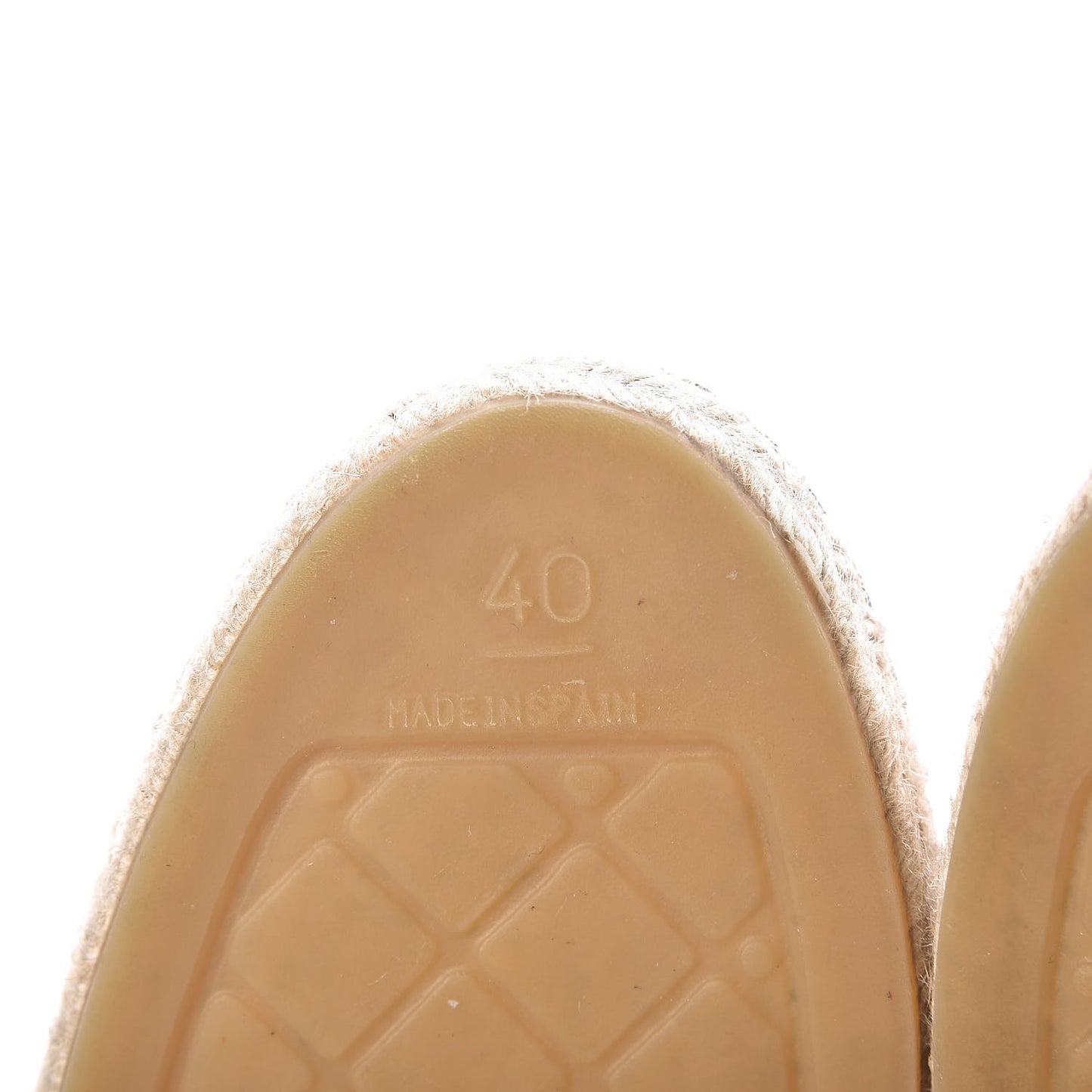Lambskin CC Espadrilles 40 Beige Black