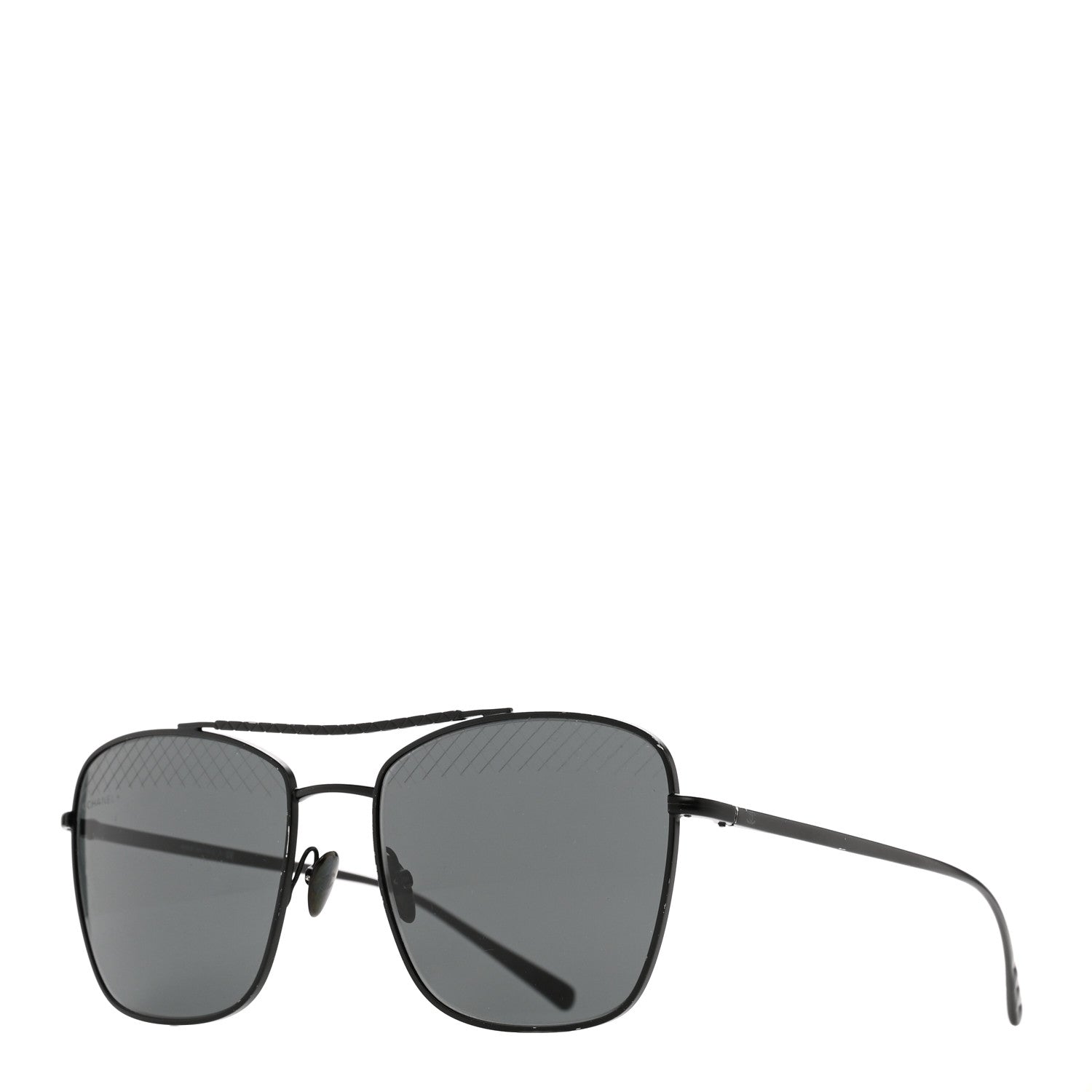 Chanel Metal Pilot Sunglasses 4256 Black 1 of 8