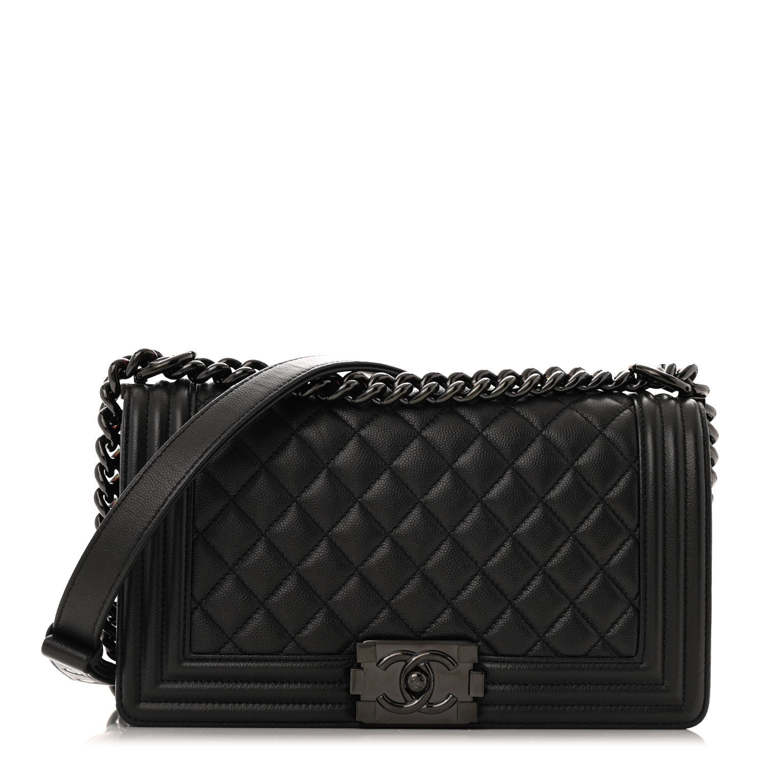 Chanel Caviar Quilted Medium Boy Flap So Black 1 of 13