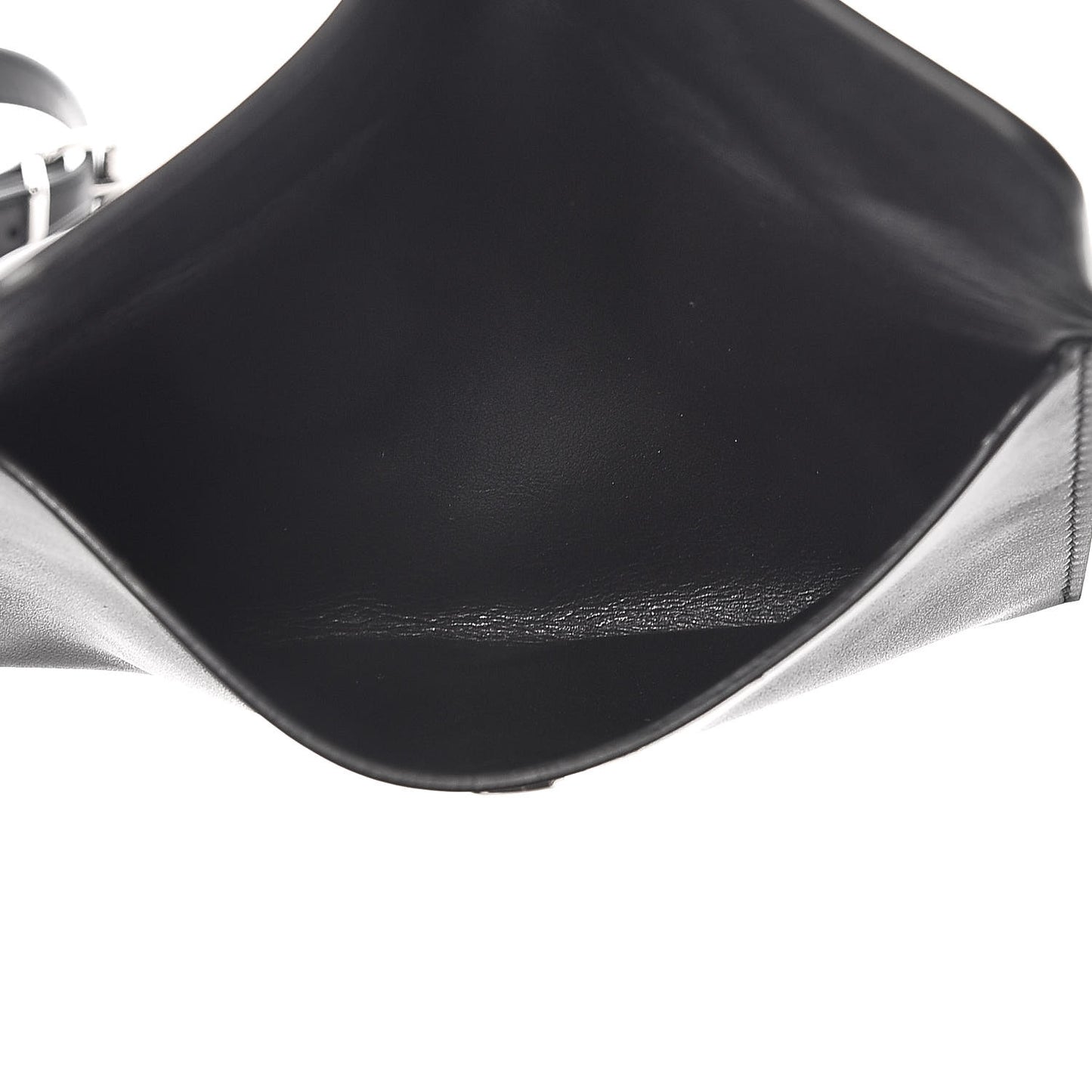 Calfskin Perforated Small Bucket Bag Black