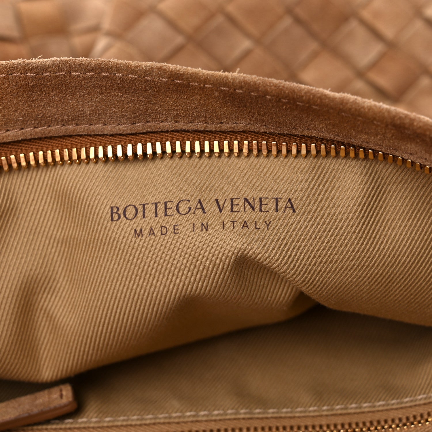 Bottega Veneta Suede Intrecciato BV Twist Caramel Caramel 6 of 10