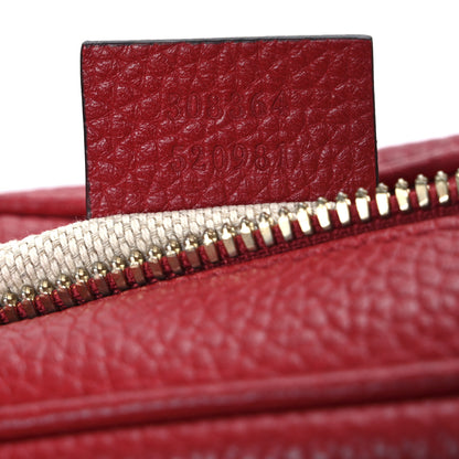 Gucci Pebbled Calfskin Small Soho Disco Bag Tabasco Red 7 of 11