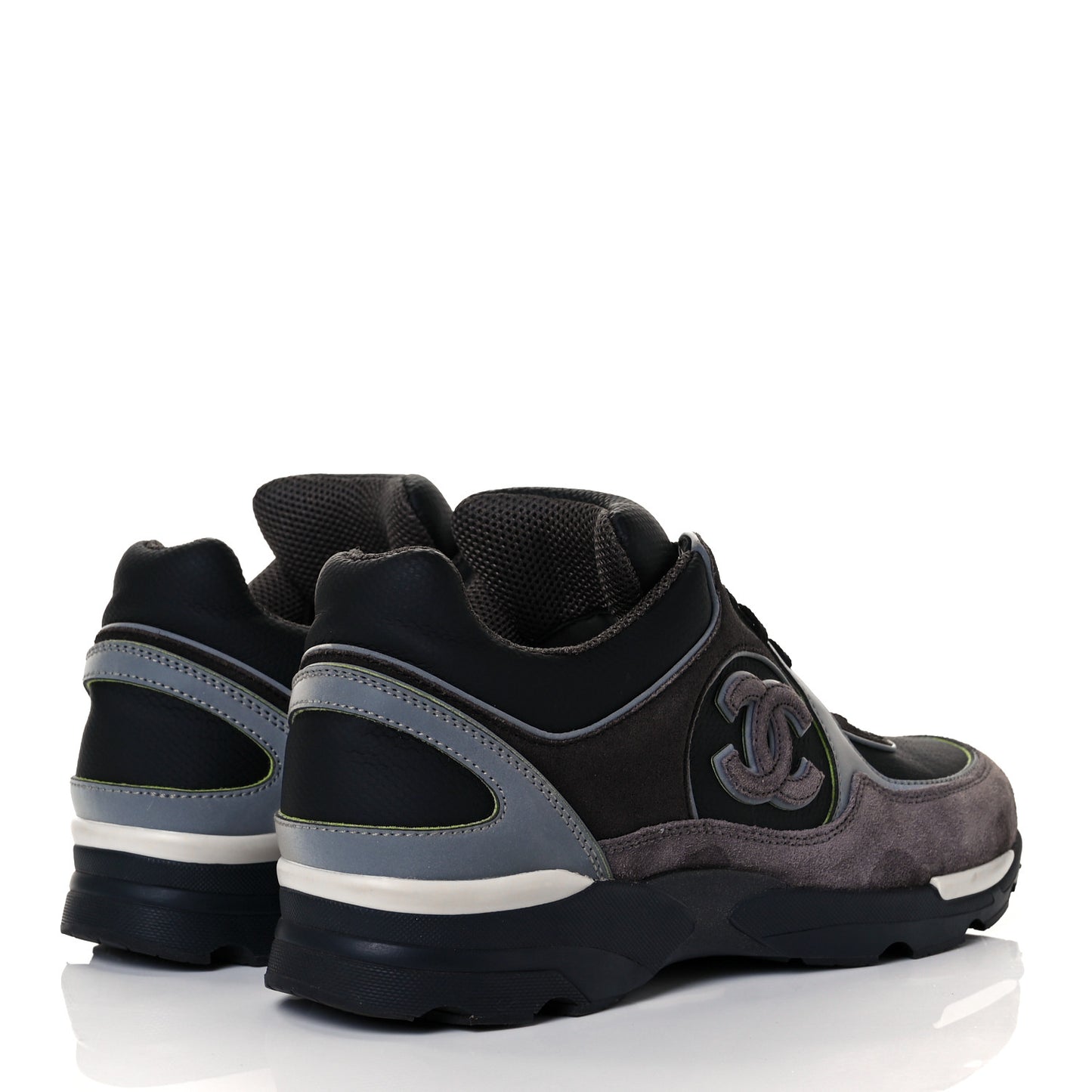Calfskin Suede CC Sneakers 38 Black