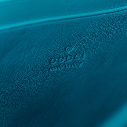 Gucci Velvet Matelasse GG Marmont Chain Wallet Pavone Cyan 7 of 10