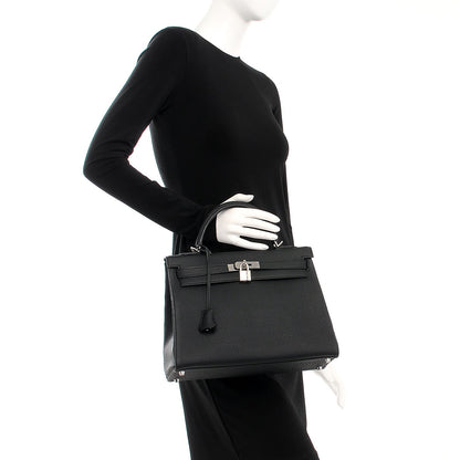 Hermes Togo Kelly Retourne 32 Black 3 of 31