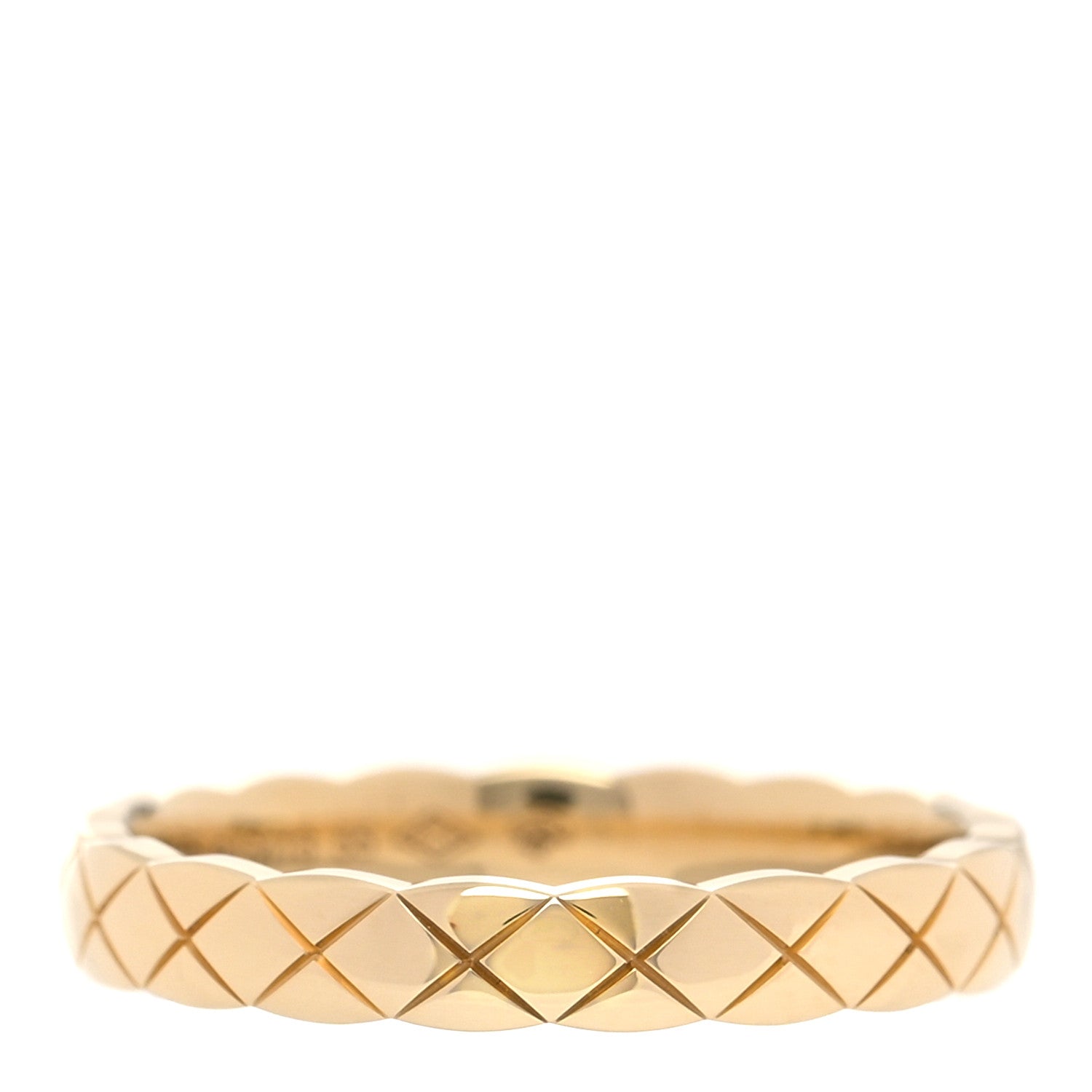 Chanel 18K Yellow Gold Mini Coco Crush Ring 55 7.25 3 of 4