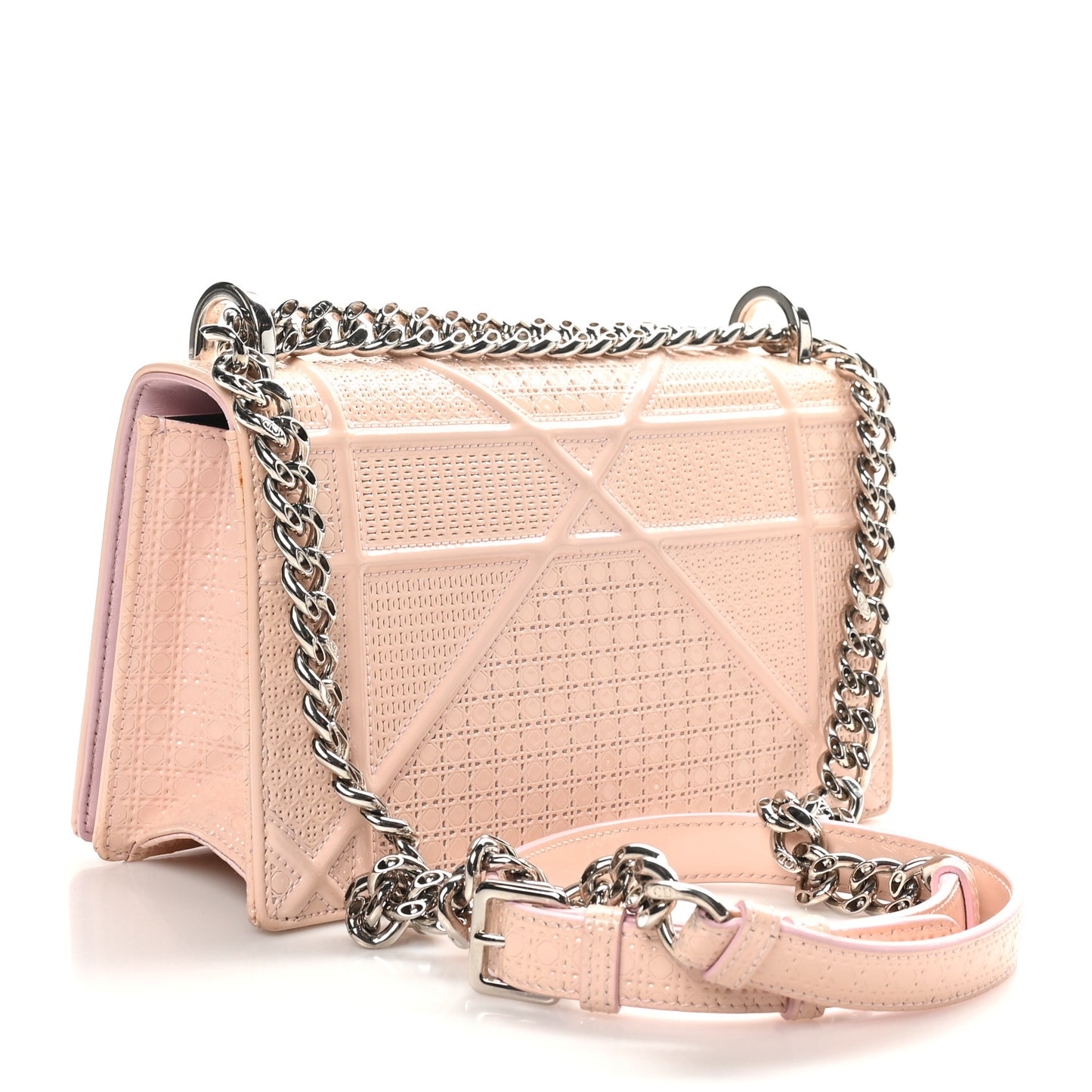 Patent Micro-Cannage Small Diorama Flap Bag Rose