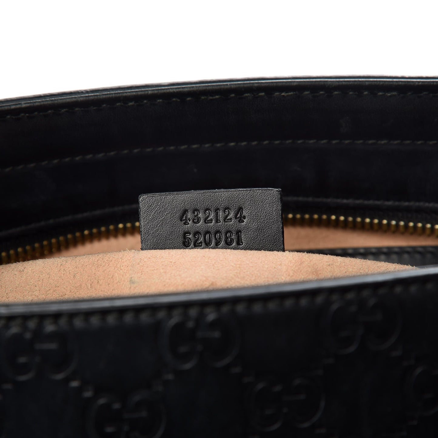 Guccissima Small Zippered Bucket Tote Black