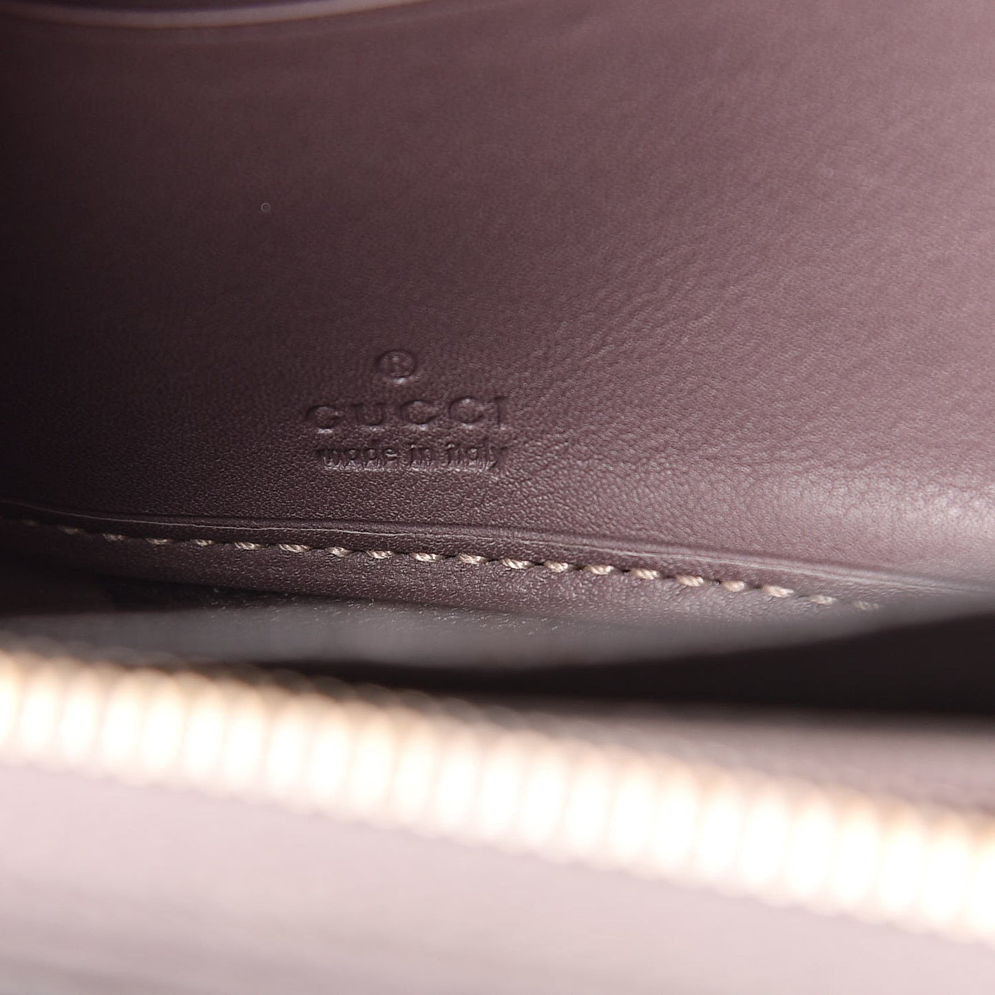 Guccissima Princy Zip Around Wallet Purple