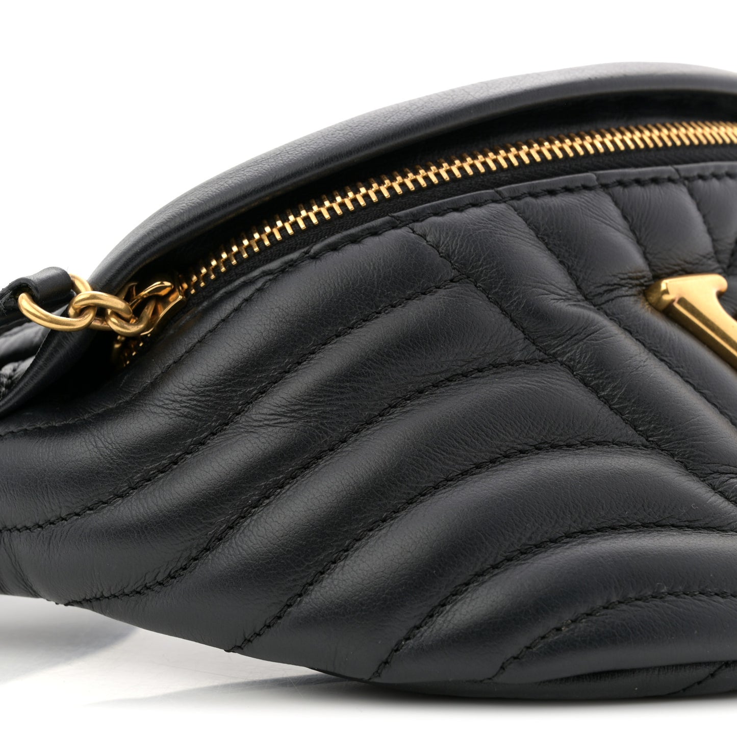 Calfskin Quilted New Wave Bumbag Black