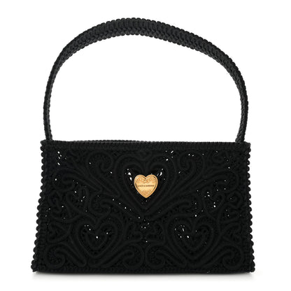 Dolce & Gabbana DOLCE GABBANA Cordonetto Lace Shoulder Bag Black 1 of 10