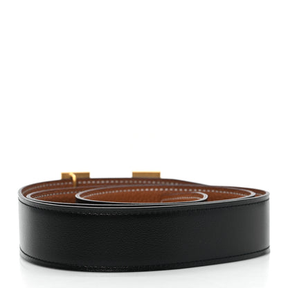 Hermes Box Togo 32mm H Belt 90 36 Black Gold 2 of 5
