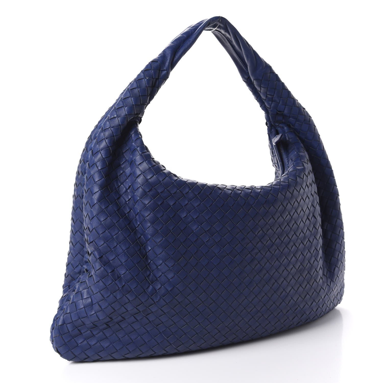 Bottega Veneta Nappa Intrecciato Large Veneta Hobo Sapphire 2 of 11