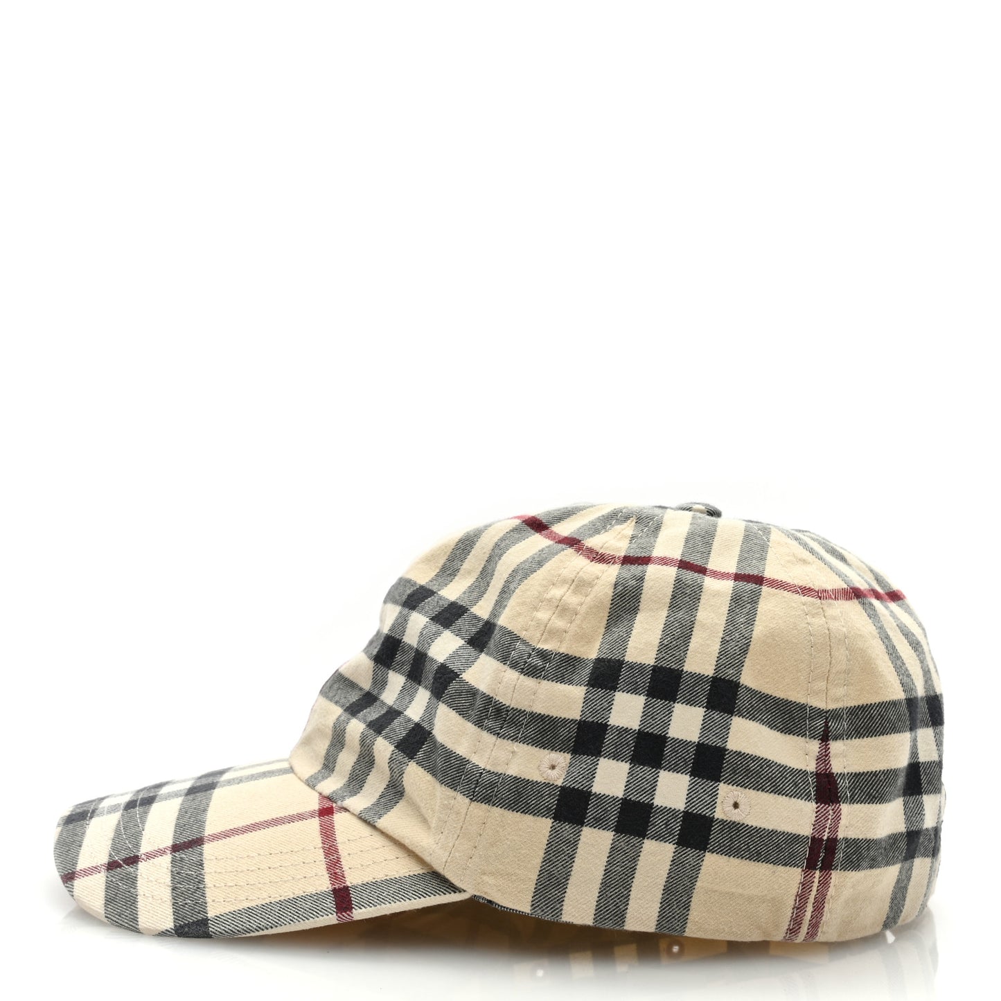 Cotton Archive Check Baseball Cap L Stone