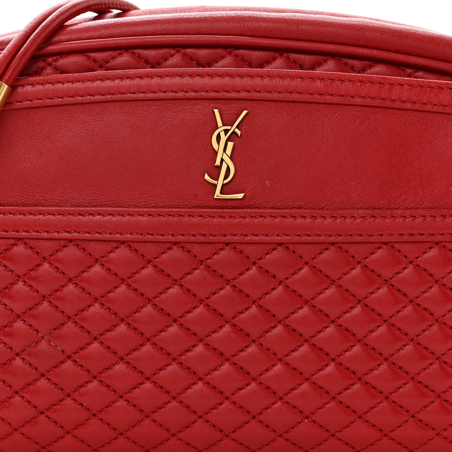 Lambskin Quilted Monogram Victoire Camera Bag Rouge Eros