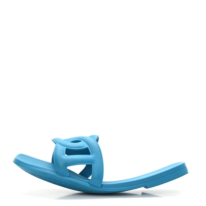 Hermes Rubber Aloha Sandals 38 Bleu Vif 1 of 8