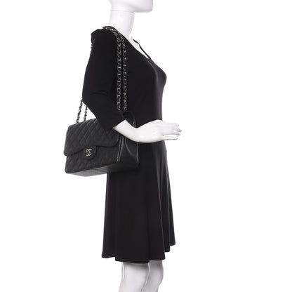 Chanel Caviar Quilted Jumbo Double Flap Black 2 of 10