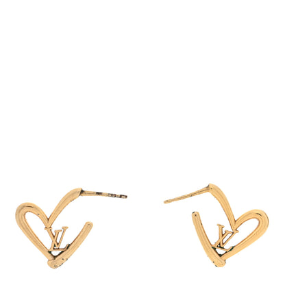 Louis Vuitton Fall In Love Heart Earrings PM Gold 1 of 5