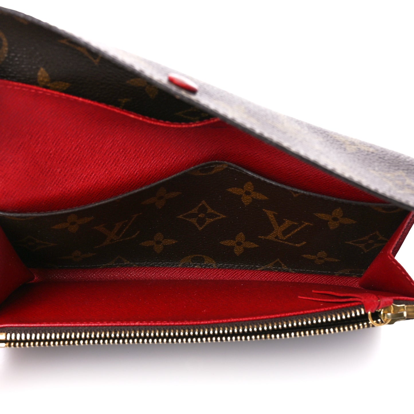 Monogram Emilie Wallet Rouge