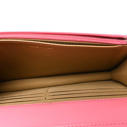 Chanel Lambskin Quilted CC Pearl Crush Wallet on Chain WOC Pink 5 of 10