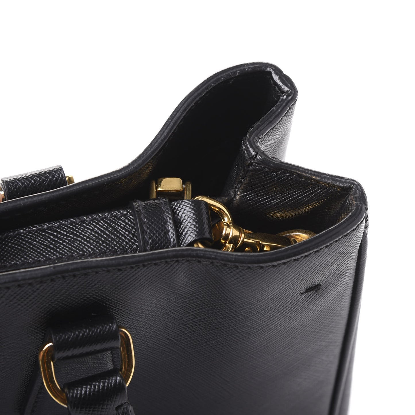 Saffiano Lux Medium Tote Black
