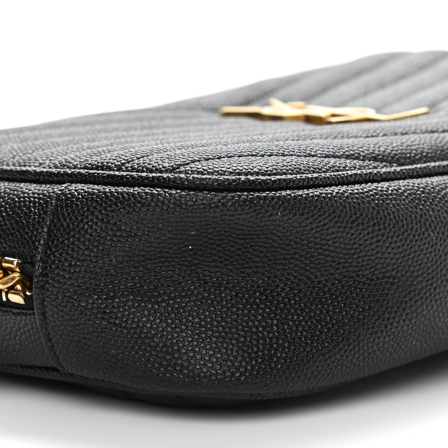 Saint Laurent Grain De Poudre Matelasse Monogram Mini Lou Camera Bag Black 9 of 12