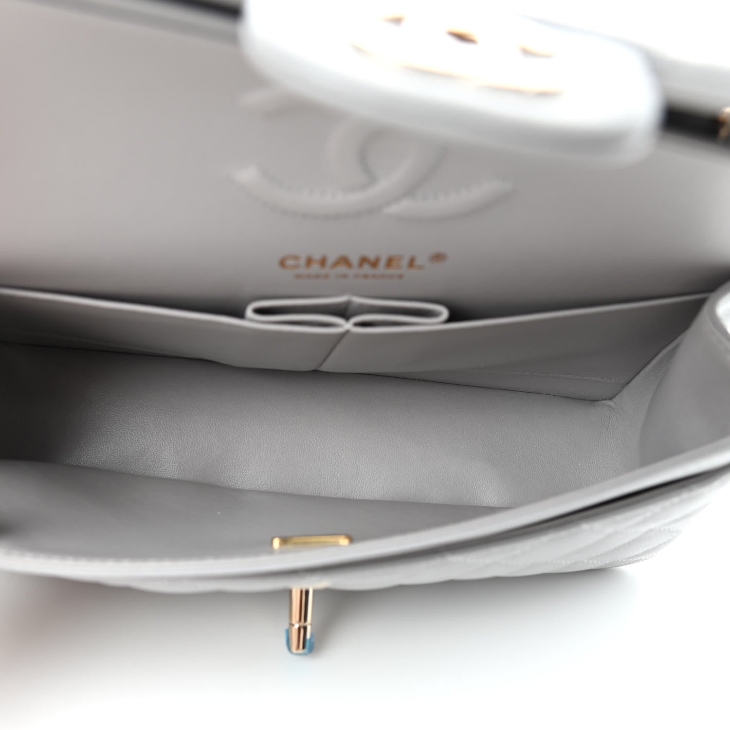 Chanel Caviar Quilted Small Double Flap Grey 5 of 11