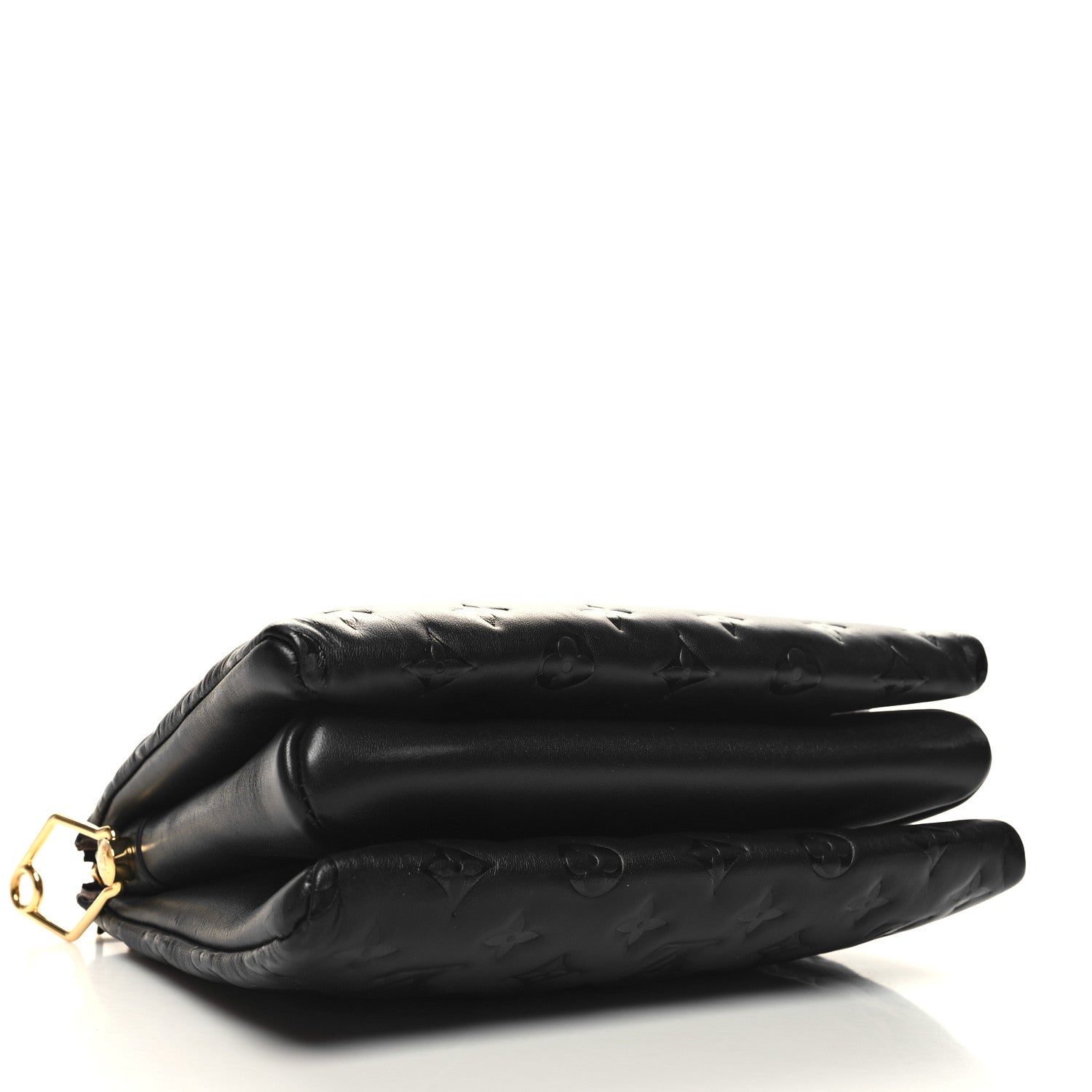 Louis Vuitton Lambskin Embossed Monogram Coussin MM Black 4 of 12