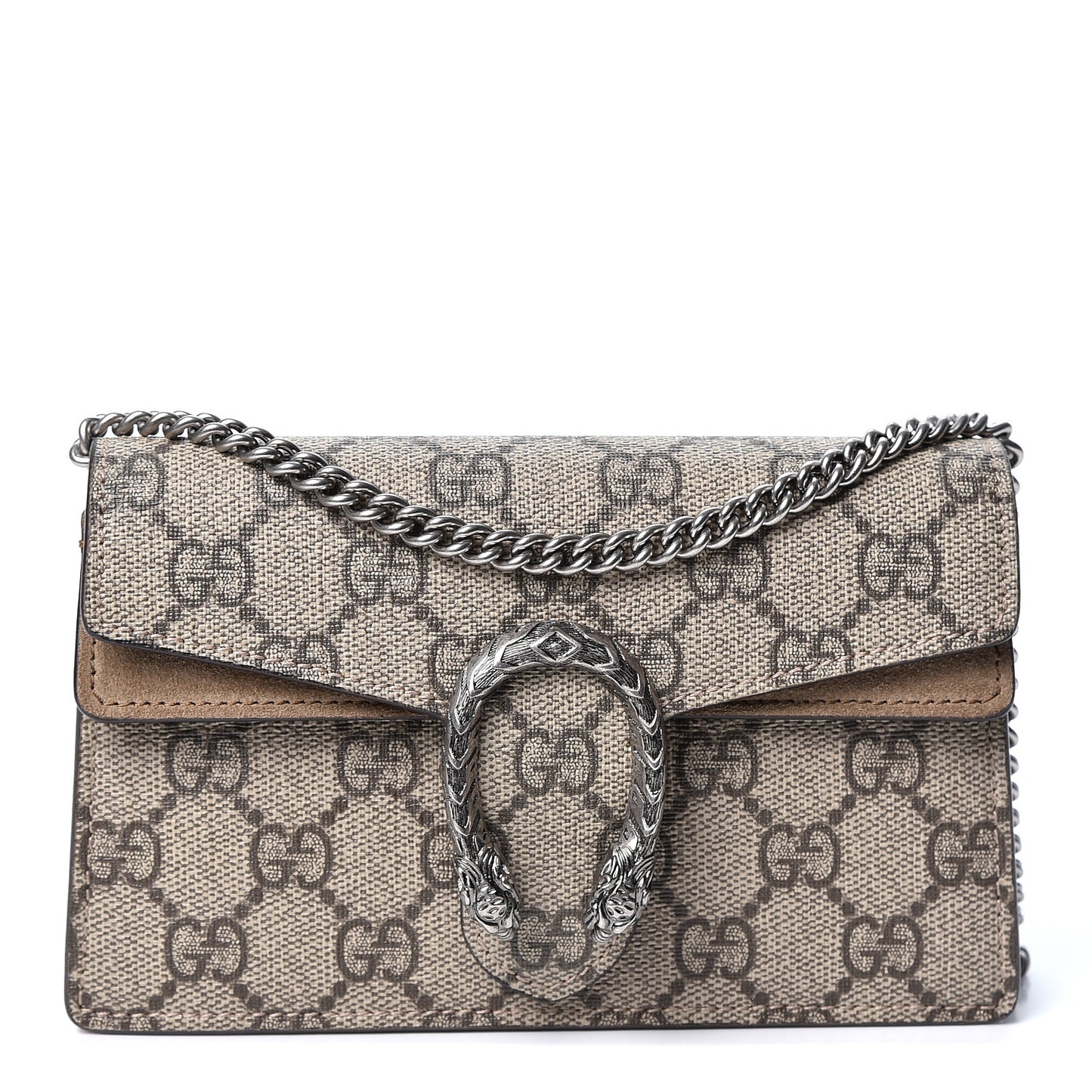 GG Supreme Monogram Super Mini Dionysus Shoulder Bag Taupe