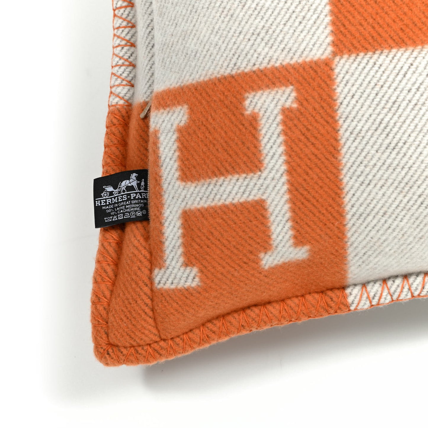 Wool Cashmere Avalon Pillow PM Ecru Potiron