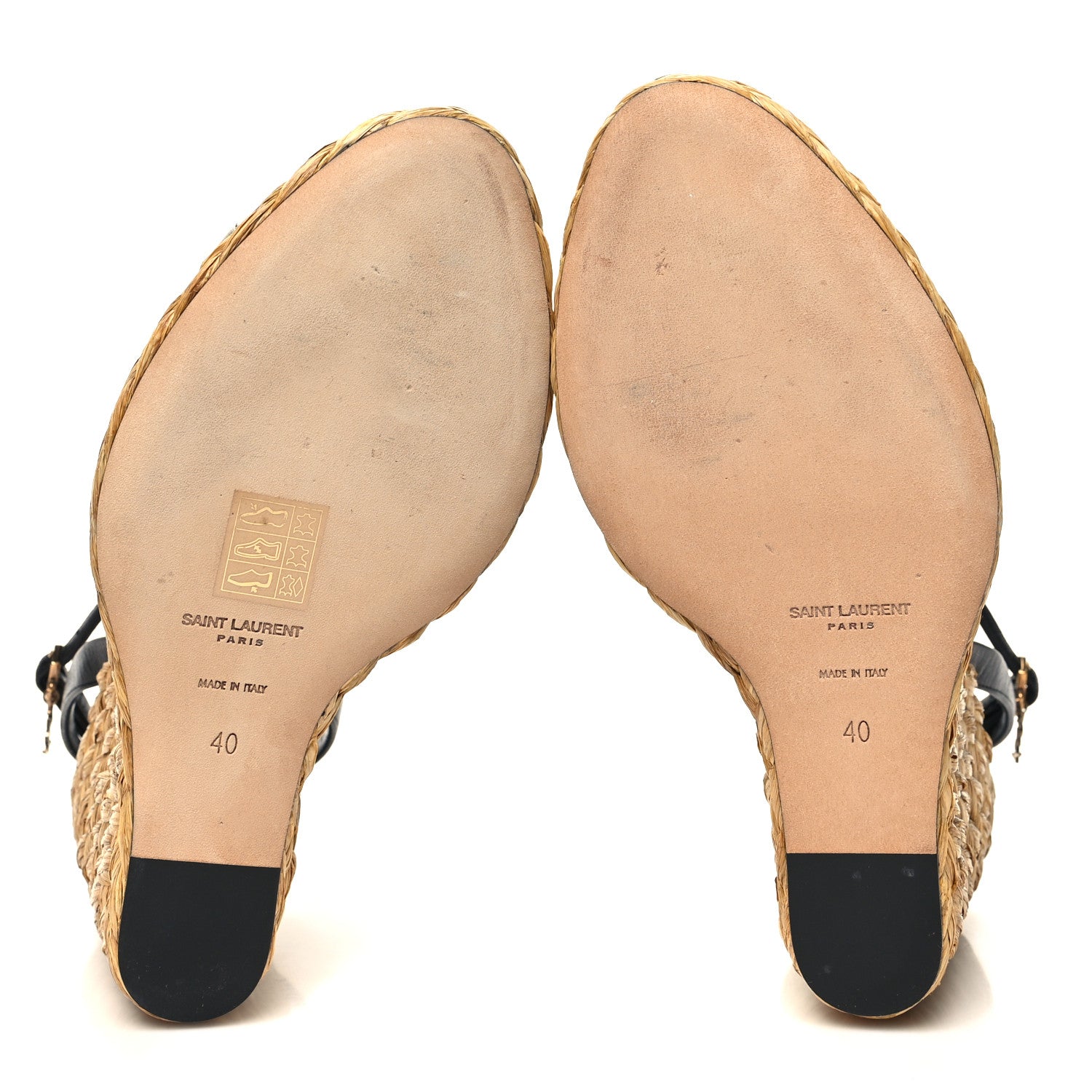 Saint Laurent Calfskin Paloma Espadrille 95 Wedges 40 Black 5 of 9
