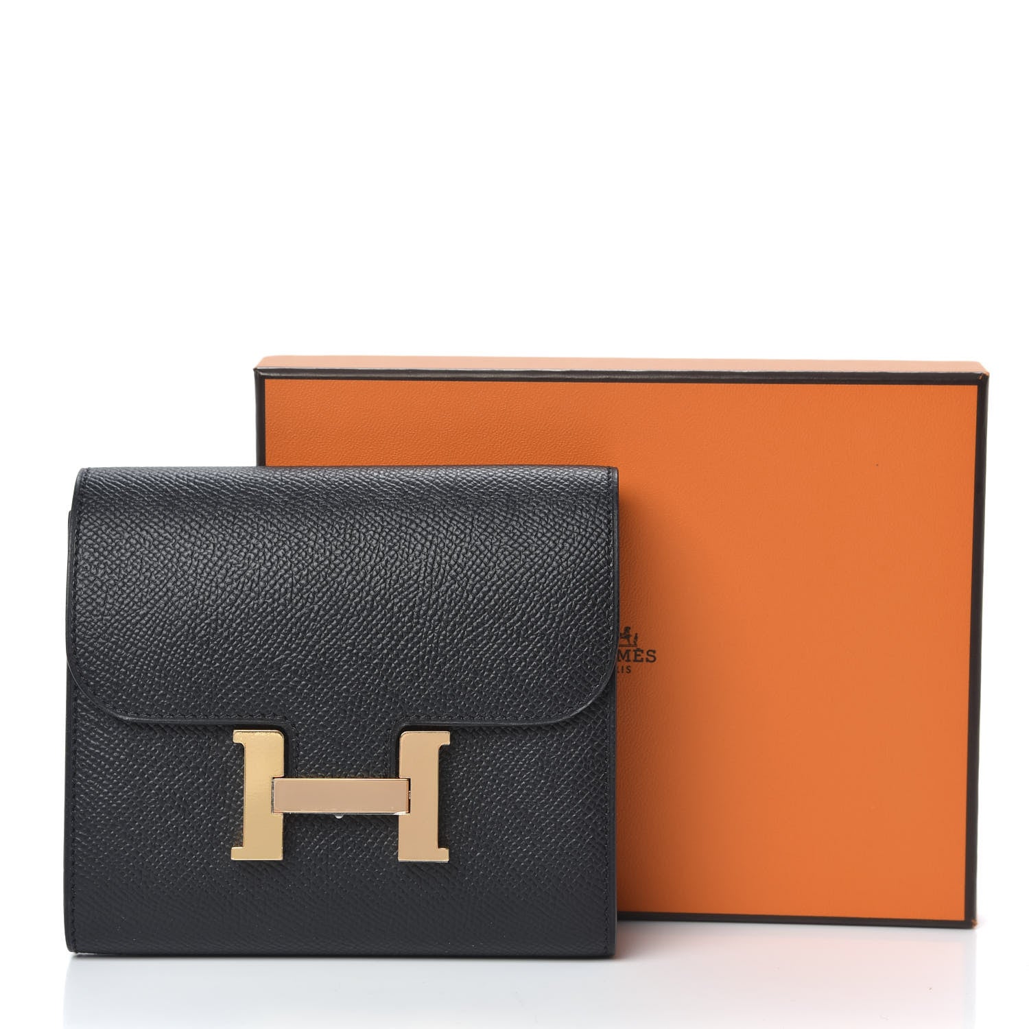 Hermes Epsom Constance Short Wallet Black 7 of 7