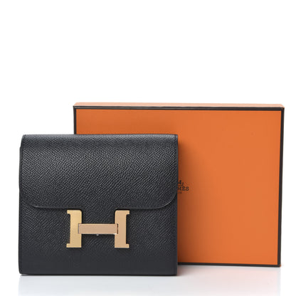Hermes Epsom Constance Short Wallet Black 7 of 7