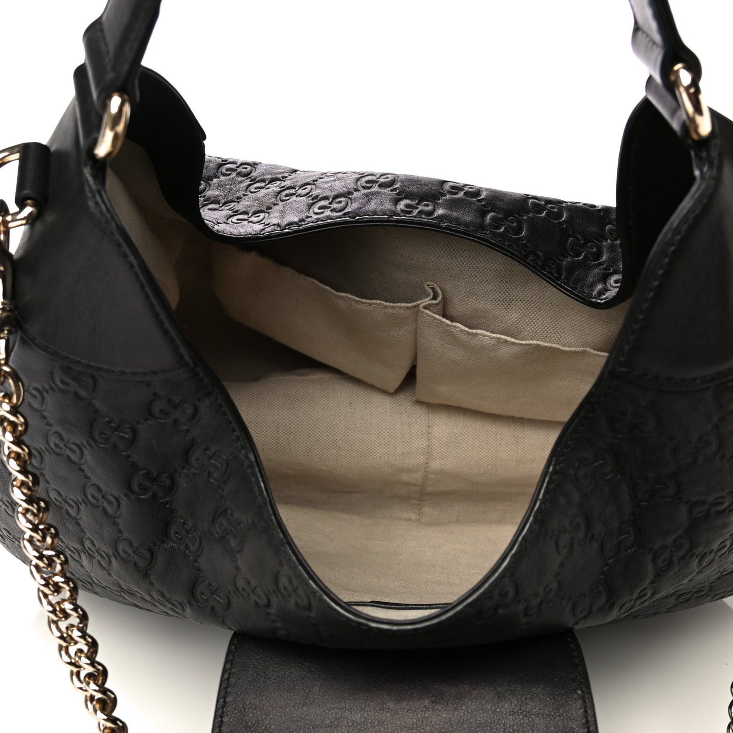 Guccissima Medium Emily Hobo Black