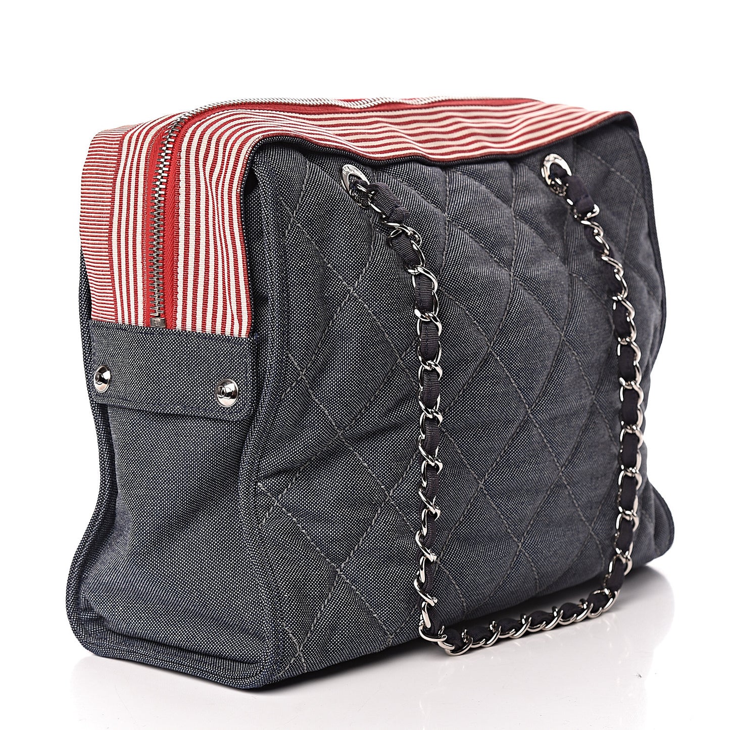 Denim Quilted CC Tote Blue