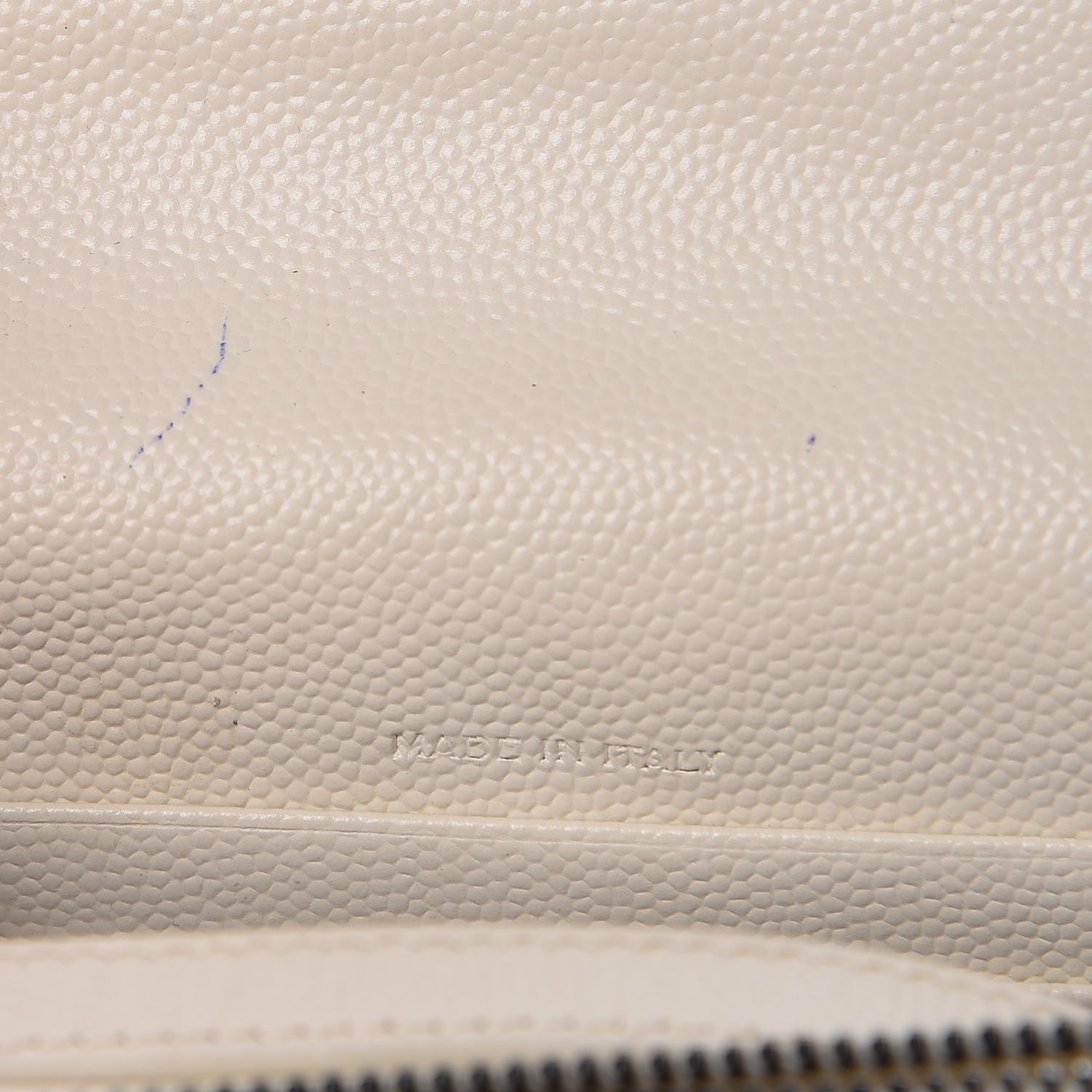 Saint Laurent Grain De Poudre Matelasse Chevron Monogram Envelope Chain Wallet Dove White 14 of 17