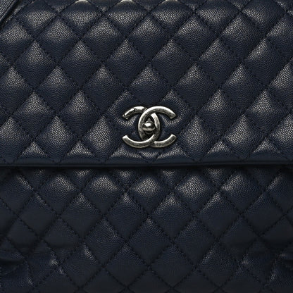 Chanel Caviar Quilted Medium Coco Handle Flap Navy Blue 9 of 11