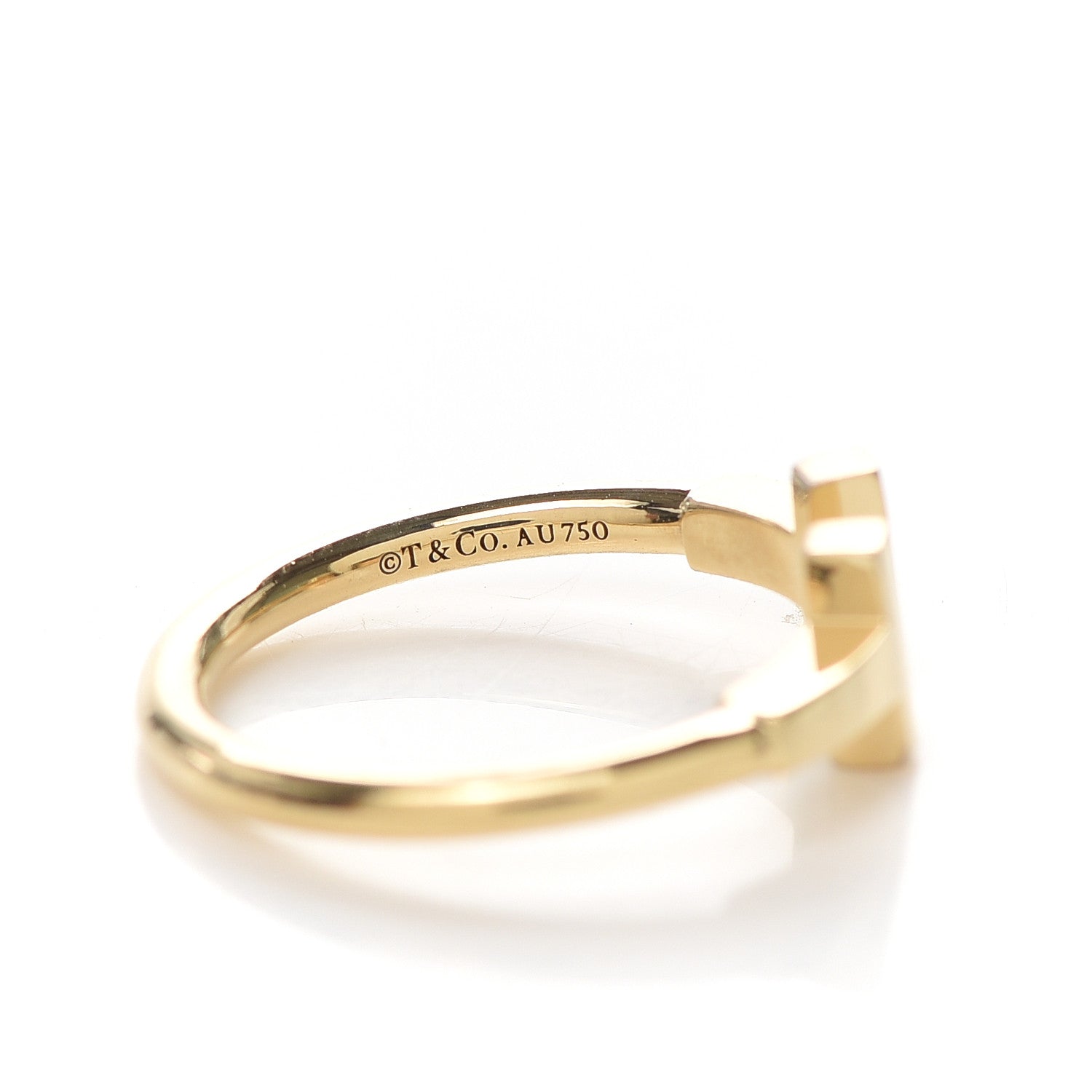Tiffany 18K Yellow Gold T Wire Ring 49 4.75 4 of 4