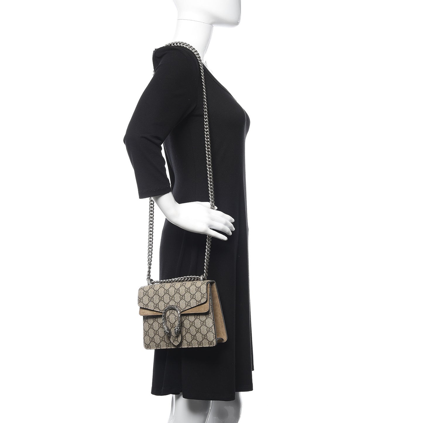 GG Supreme Monogram Mini Dionysus Shoulder Bag Taupe
