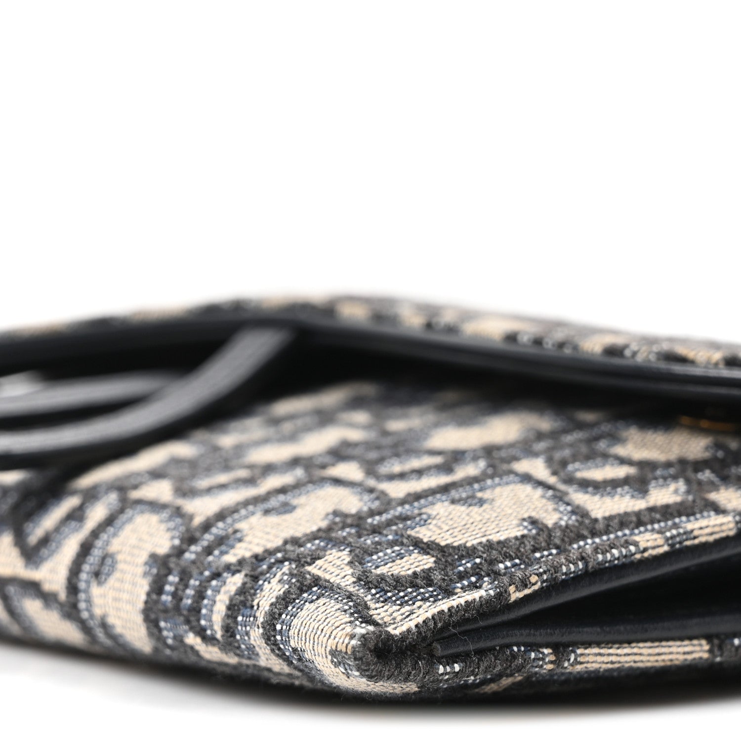 Christian Dior Oblique Saddle Chain Long Wallet Blue 10 of 10