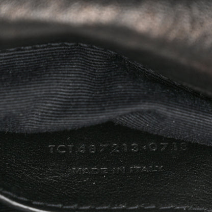 Saint Laurent Sheepskin Matelasse Chevron Monogram Medium College Bag Black 6 of 11