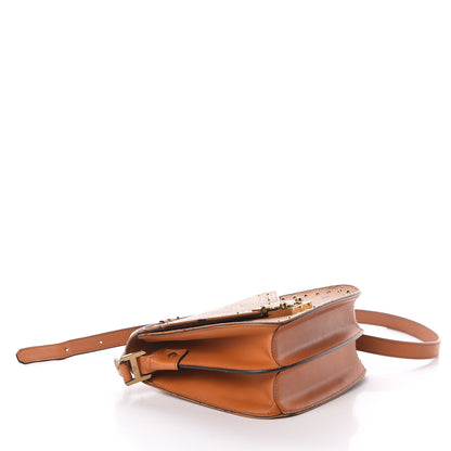 MCM Visetos Studded Small Patricia Crossbody Bag Cognac 4 of 9