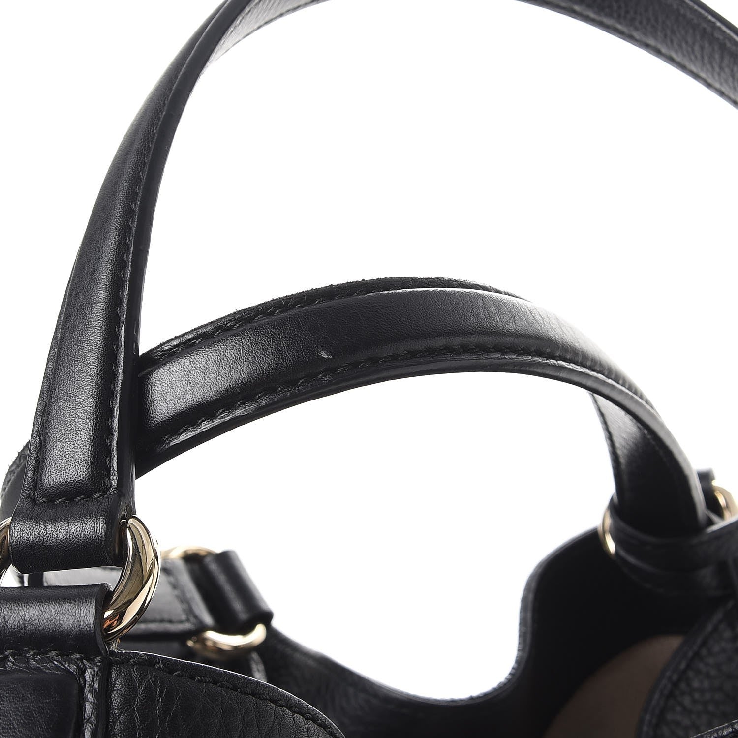 Gucci Pebbled Calfskin Medium Soho Shoulder Bag Black 8 of 10