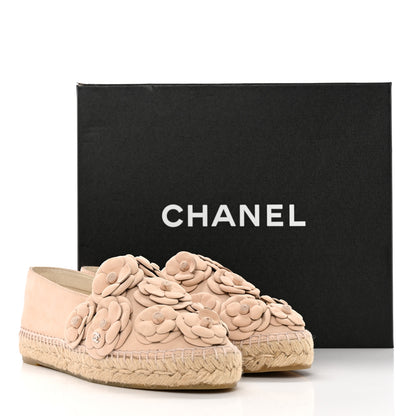 Chanel Suede Camellia CC Espadrilles 39 Pink 13 of 13