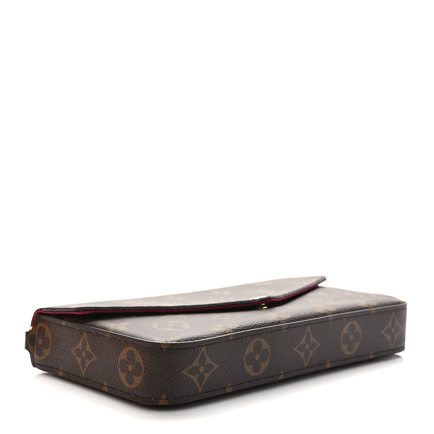 Monogram Pochette Felicie Chain Wallet Fuchsia