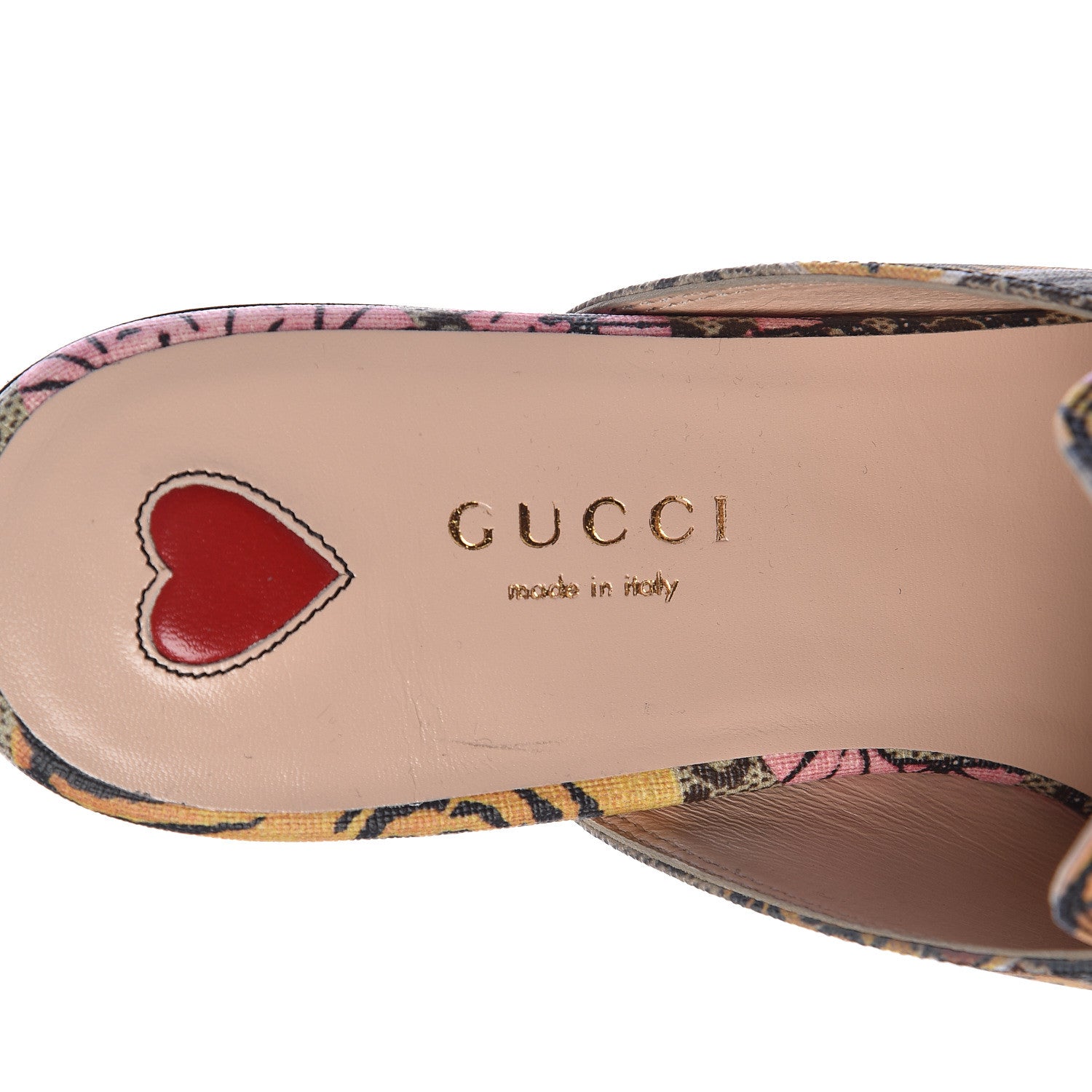 Gucci GG Supreme Monogram Bengal Womens Princetown Slippers 36.5 Beige Crop Pink 6 of 8